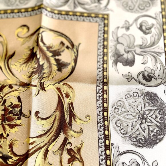 Max Mara Italian Silk Scarf Baroque Print - Picture 5 of 13